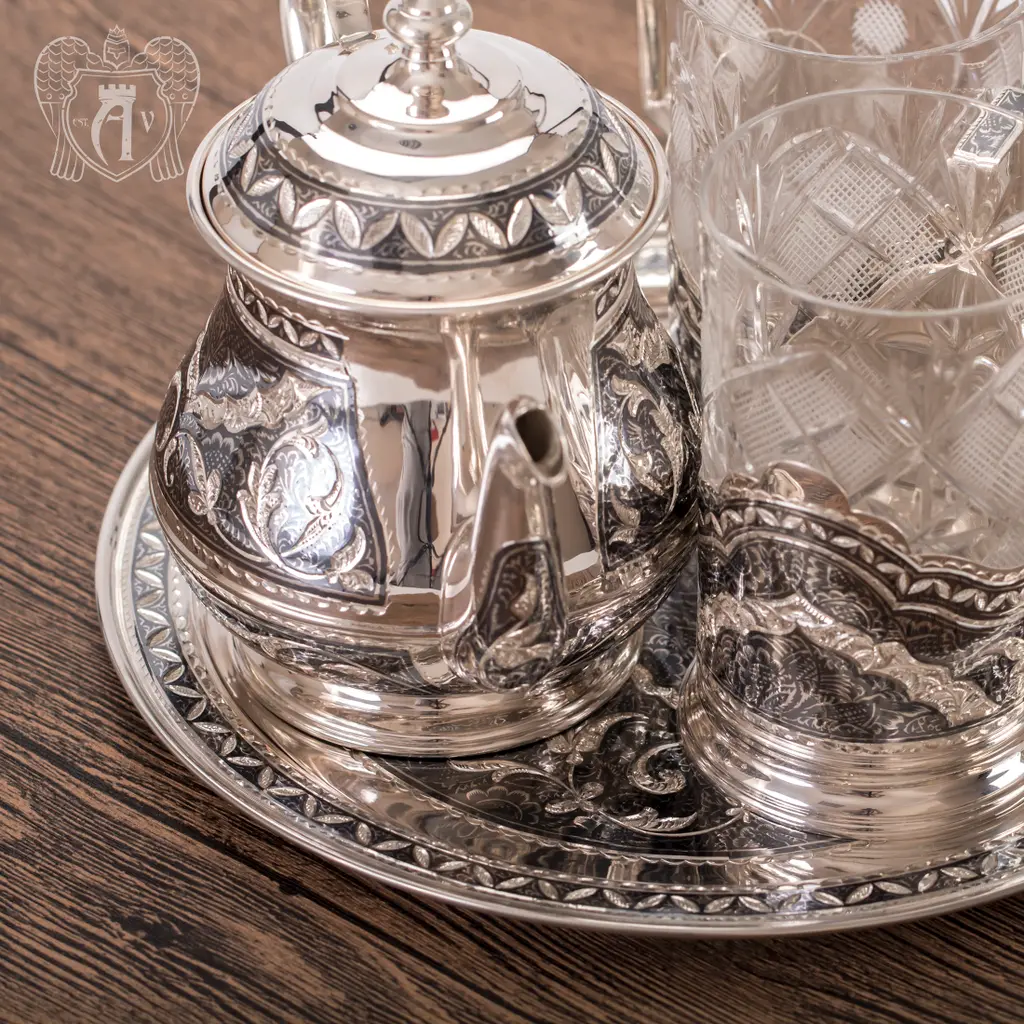 Набор чайный серебряный «Традиция» - фото 3