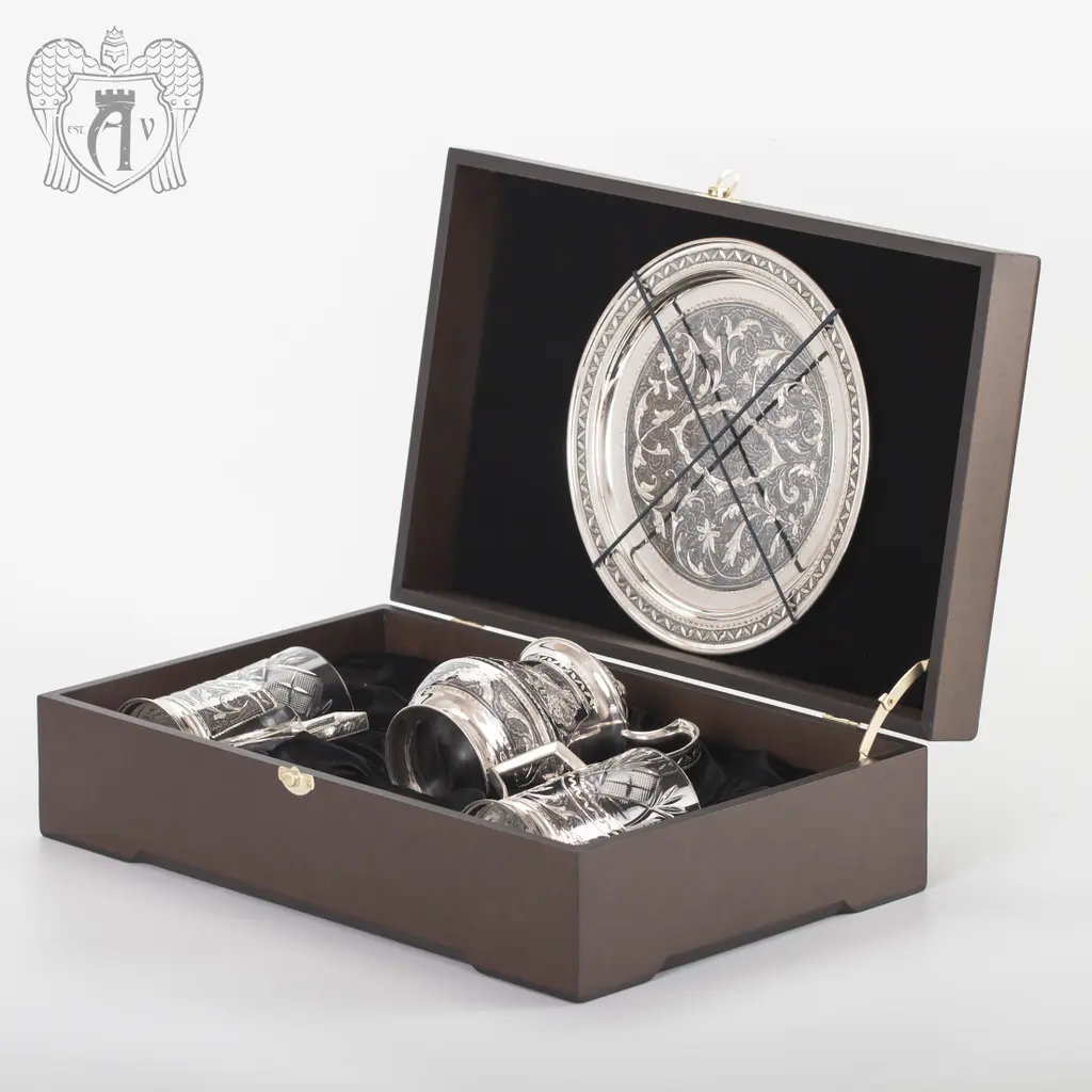 Набор чайный серебряный «Традиция» - фото 2