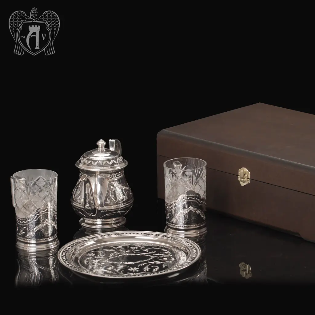 Набор чайный серебряный «Традиция» - фото 4