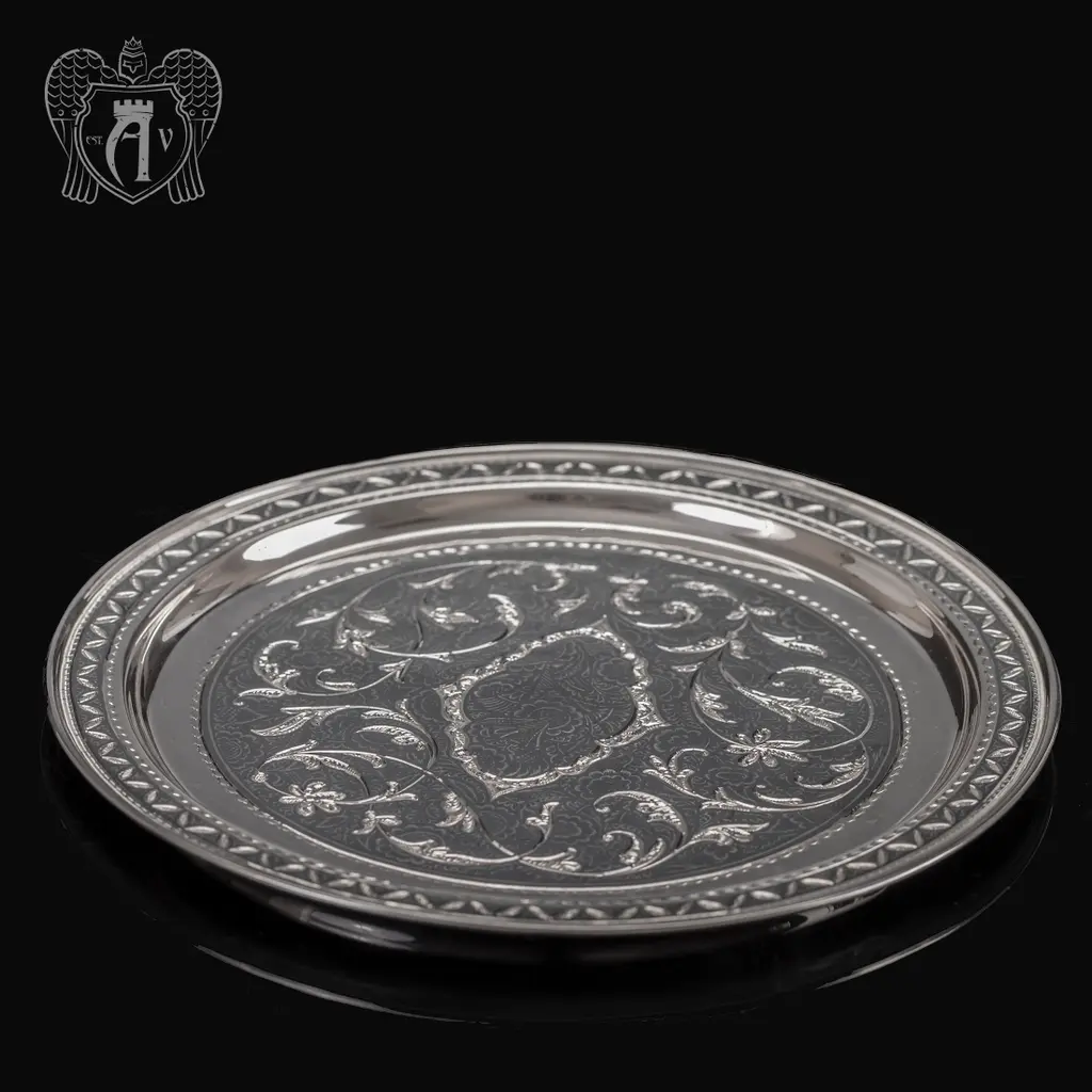 Серебряный поднос «Традиция» - фото 2