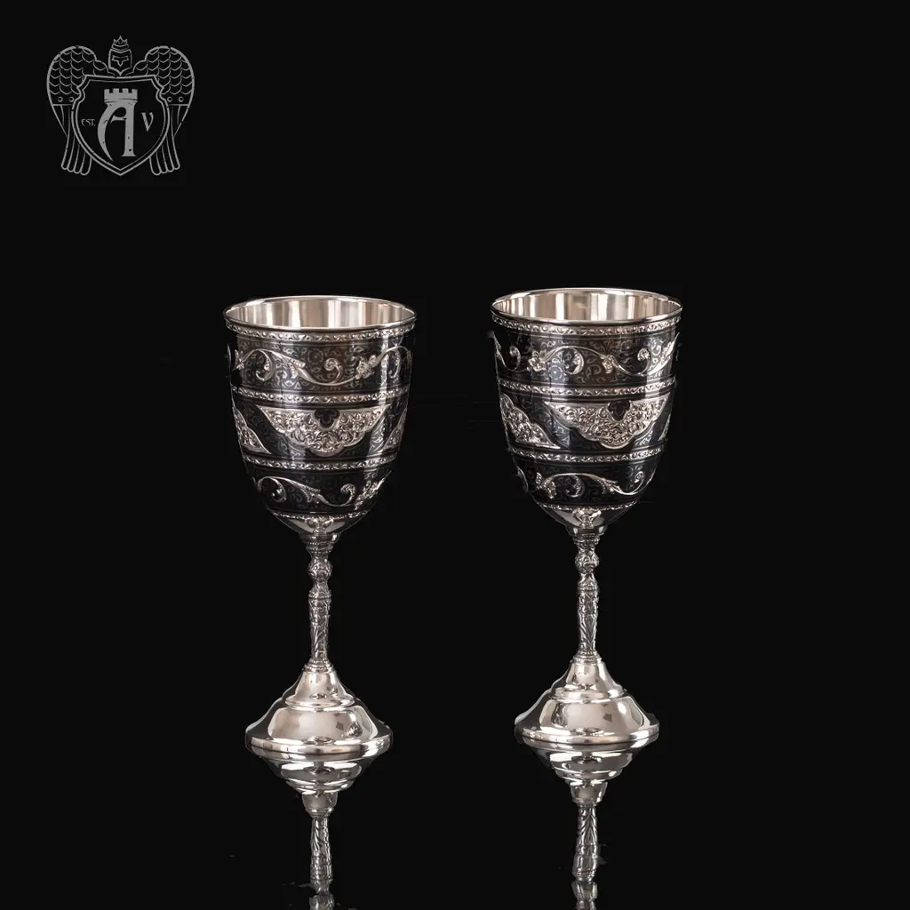 Серебряные бокалы «Люкс» набор 6 шт - фото 3