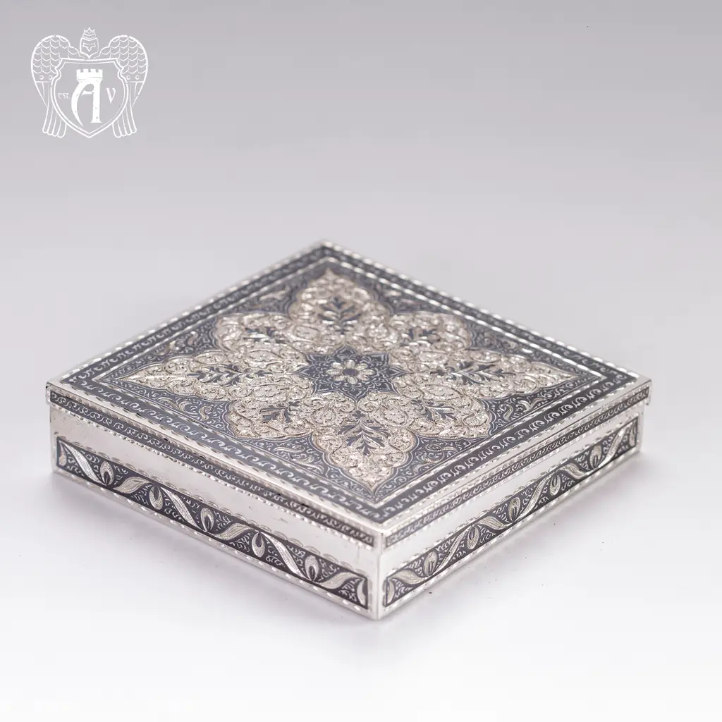 Портсигар настольный из серебра  «Авантаж» - фото 3