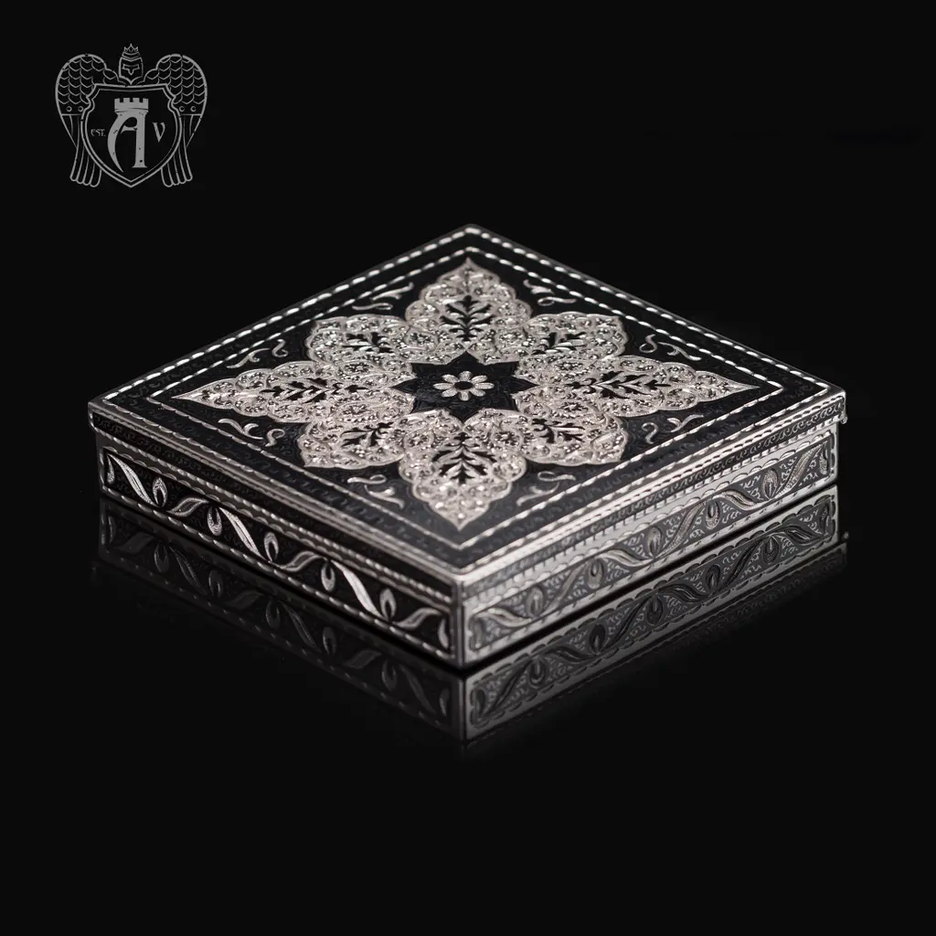 Портсигар настольный из серебра  «Авантаж» - фото 4