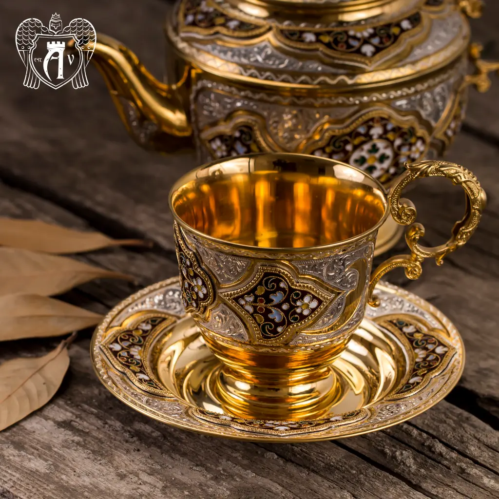 Серебряный сервиз чайный «Версаль» - фото 2