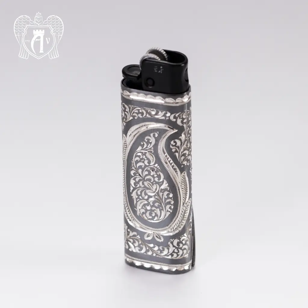 Зажигалка серебряная «Пламя» - фото 2