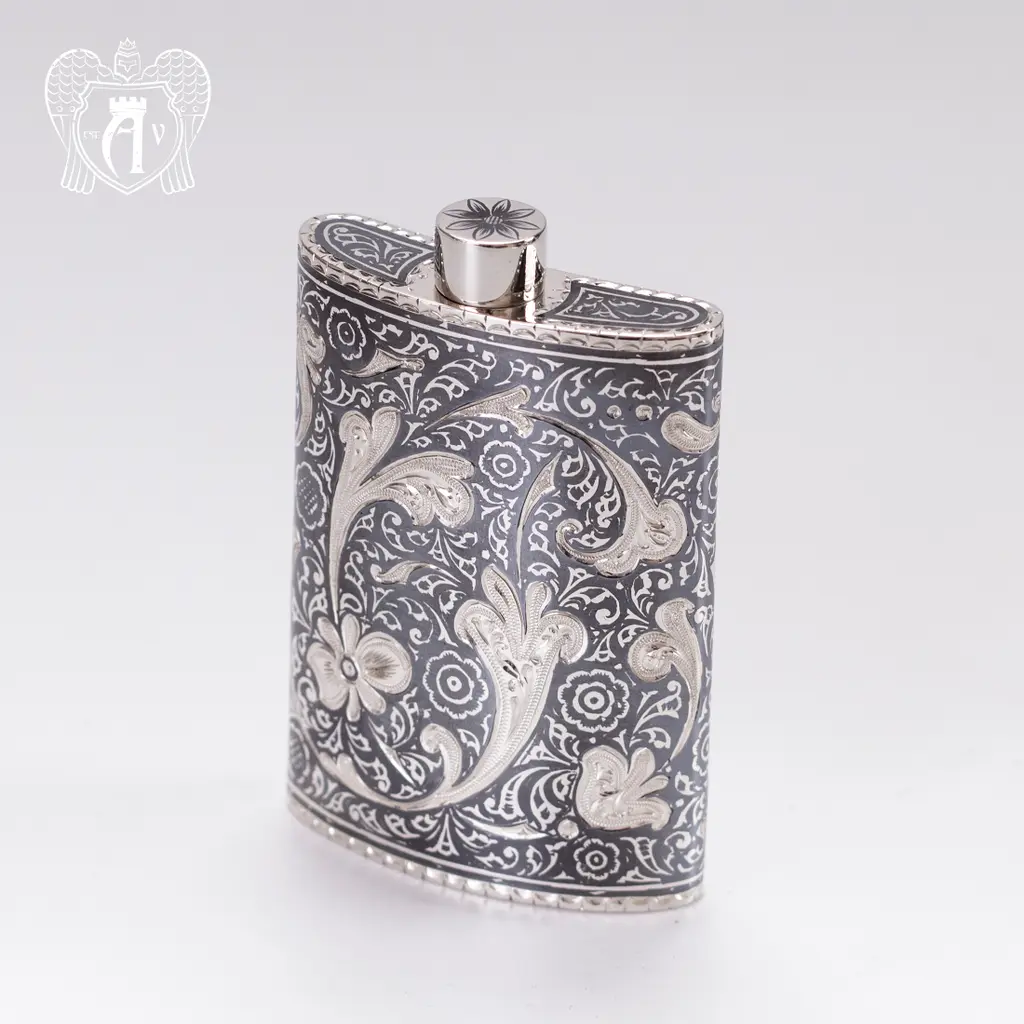 Серебряная фляжка  «Лидер» - фото 3