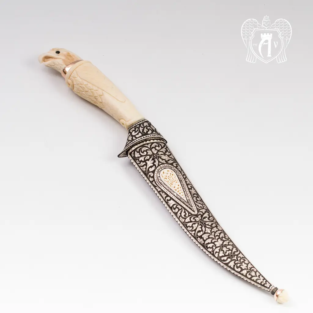 Кинжал из серебра (турецкий ятаган)  «Соколиный глаз» - фото 2