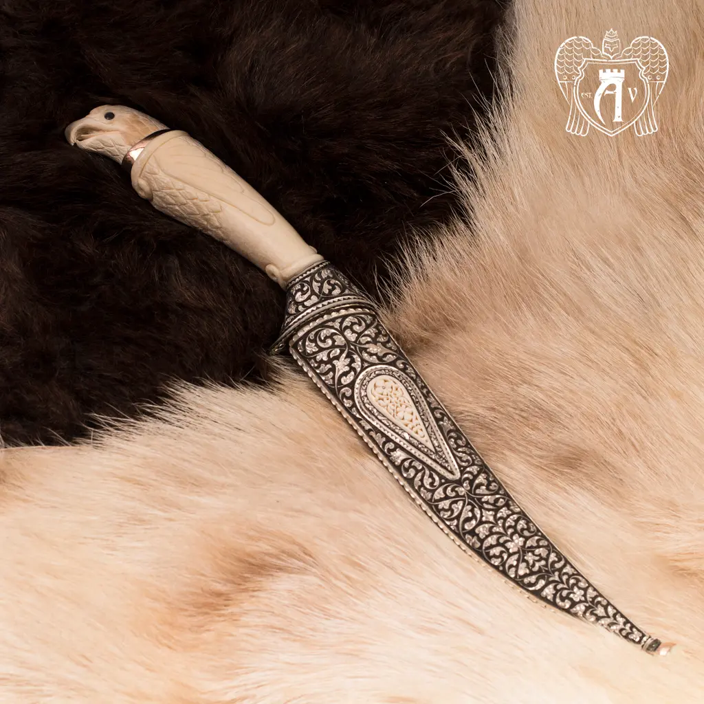 Кинжал из серебра (турецкий ятаган)  «Соколиный глаз» - фото 3