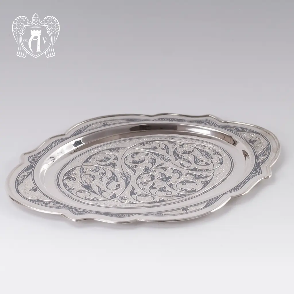 Серебряный поднос «Очарование» - фото 2