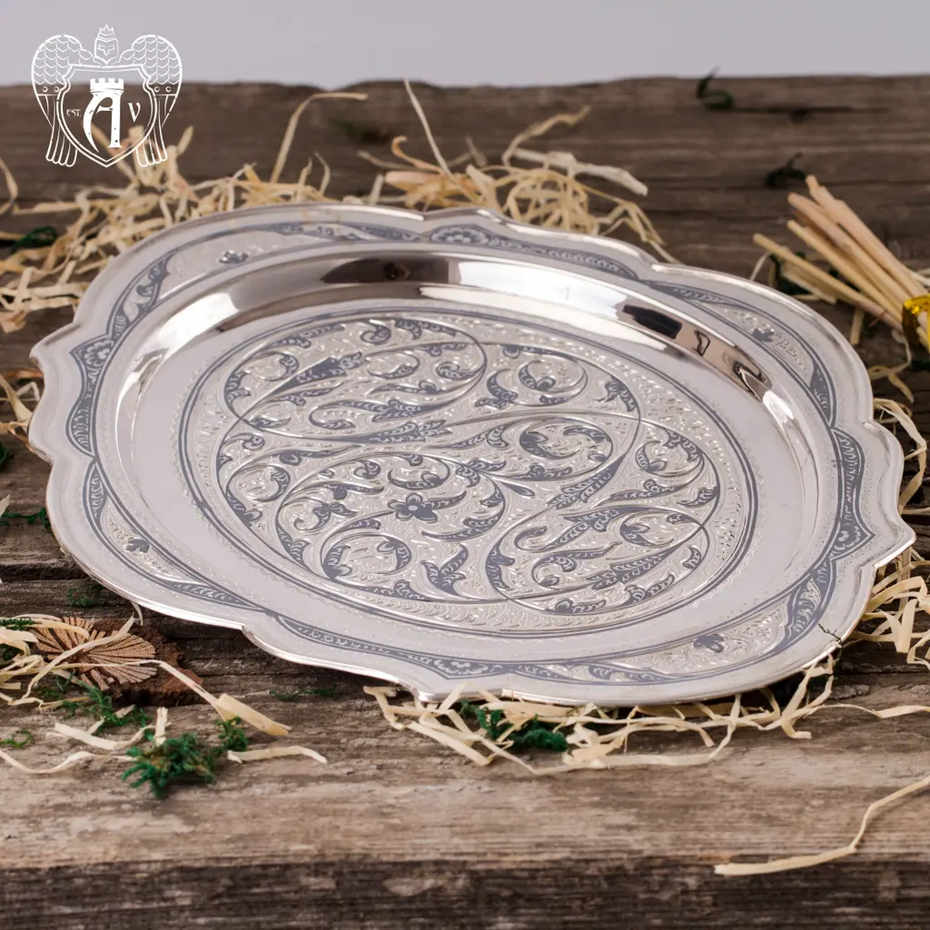 Серебряный поднос «Очарование» - фото 3