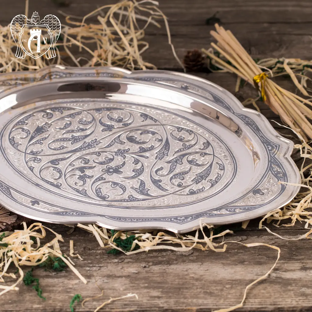 Серебряный поднос «Очарование» - фото 4