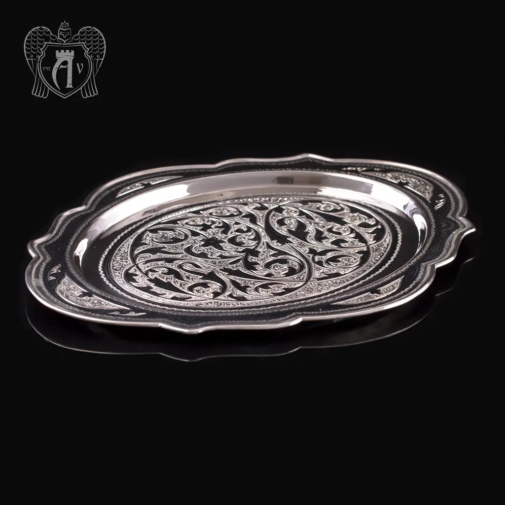 Серебряный поднос «Очарование» - фото 5