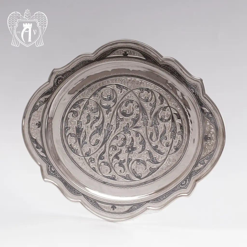Серебряный поднос «Очарование» - фото 6