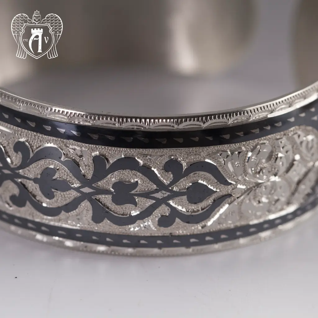 Браслет из серебра кубачинский «Морозный узор» - фото 3