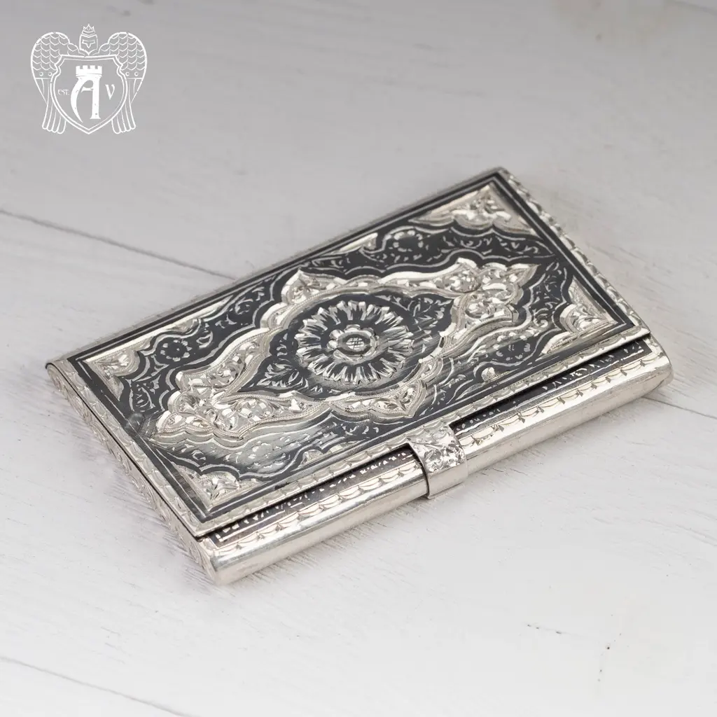 Визитница серебряная «Персидский мотив» - фото 2