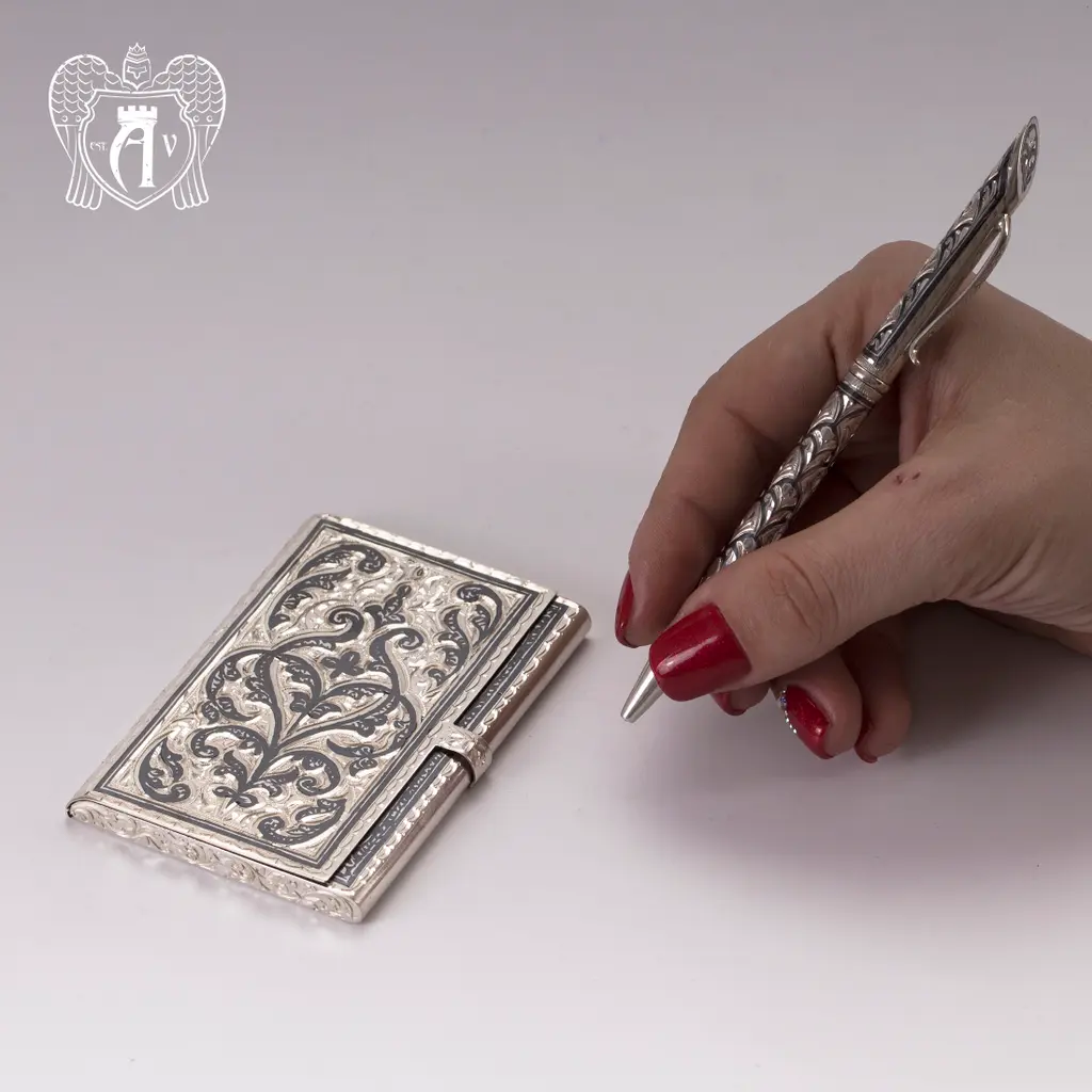 Визитница серебряная «Традиция» - фото 2