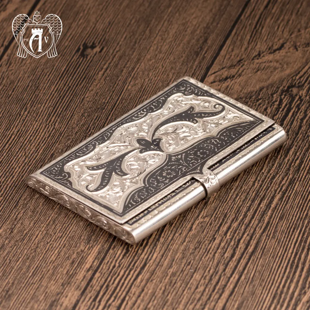 Визитница серебряная «Граф» - фото 6