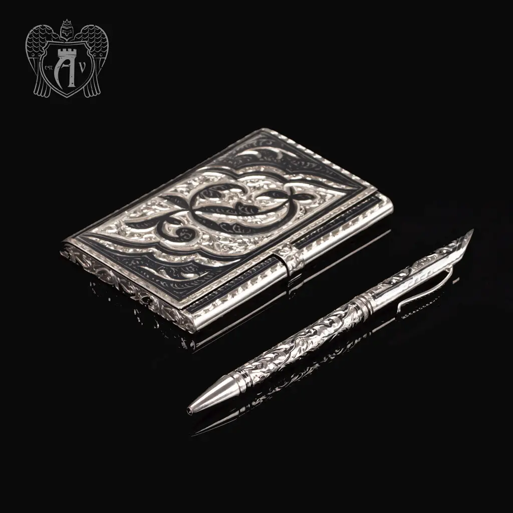 Визитница серебряная «Симфония» - фото 3