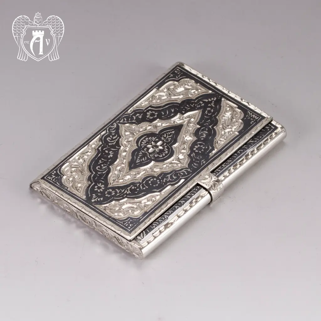 Визитница серебряная и ручка «Бизнесмен» - фото 5