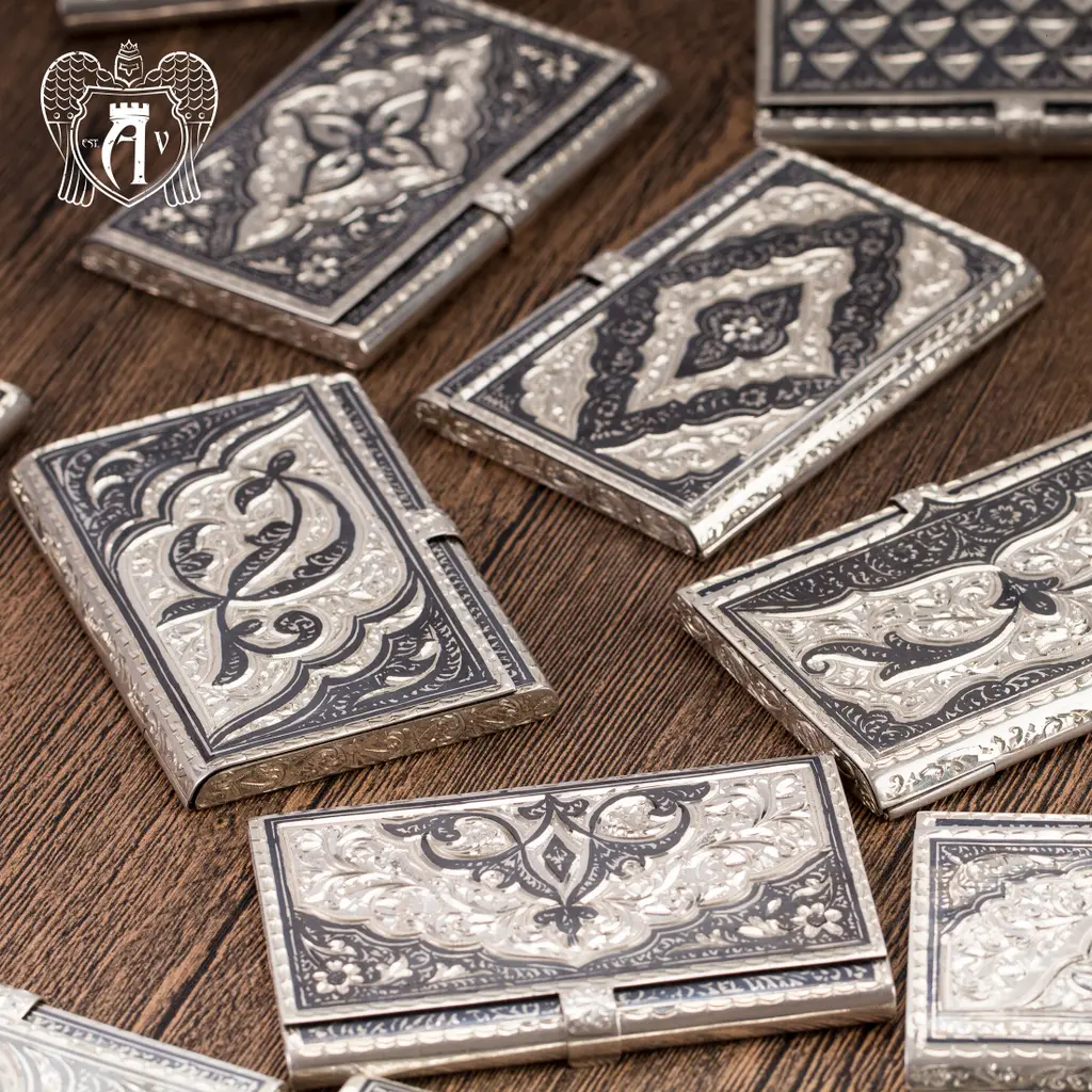 Визитница серебряная «Маркиз» - фото 3