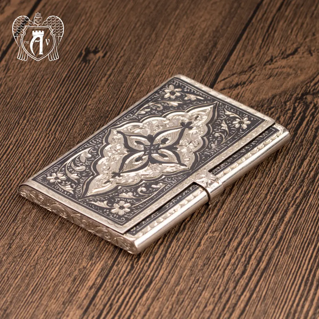 Визитница серебряная и ручка «Падишах» - фото 4