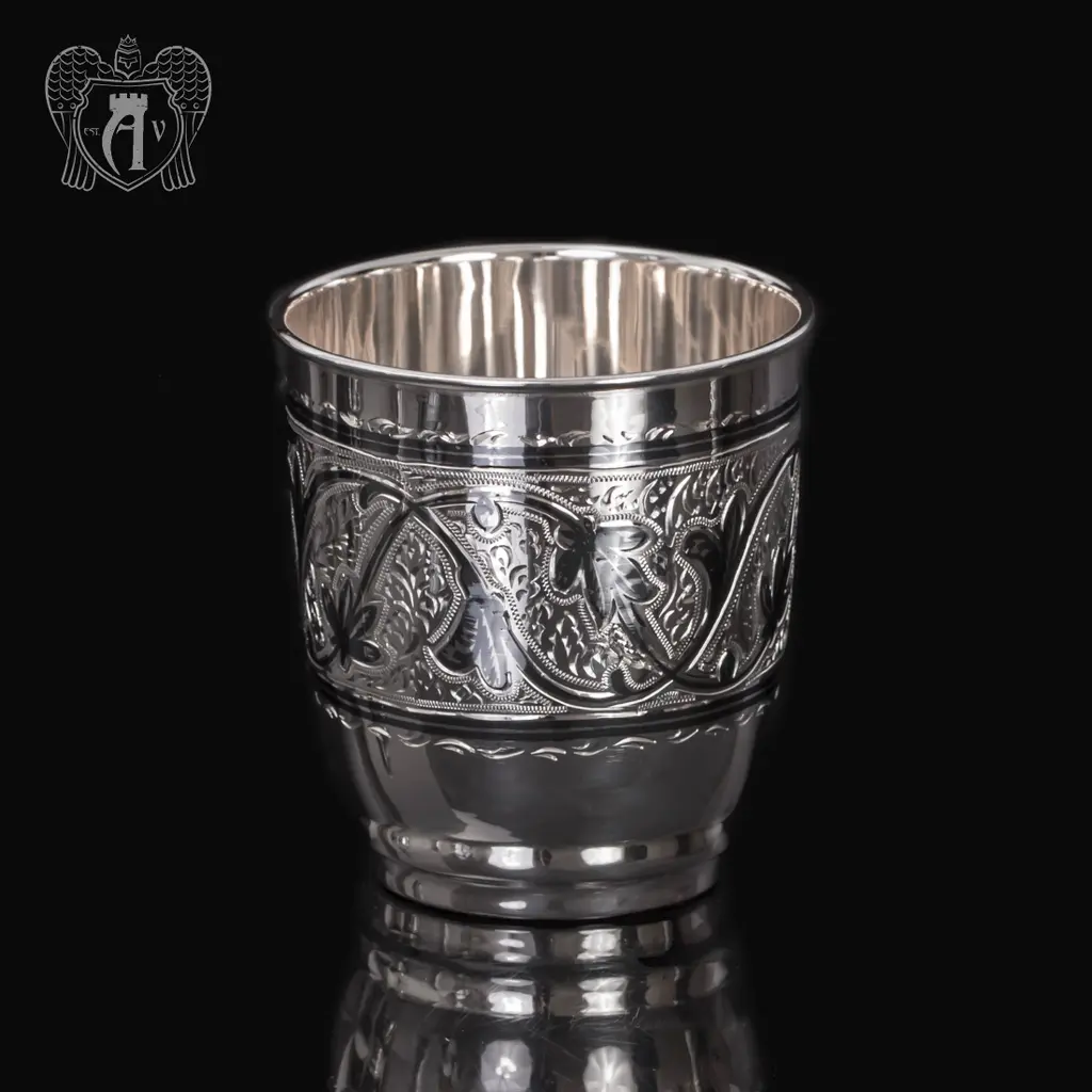 Набор  стаканов из серебра 925 пробы «Виноград» - фото 3