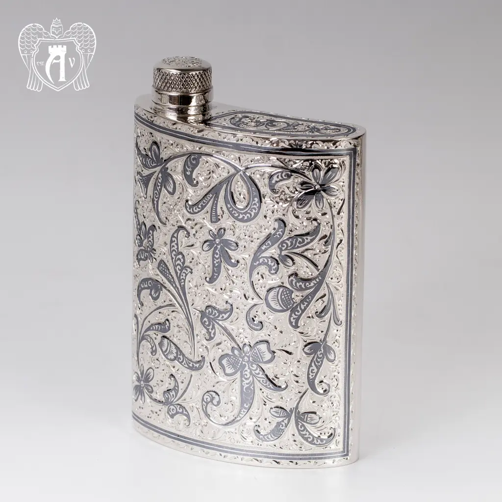 Фляжка из серебра  «Вьюн» - фото 3