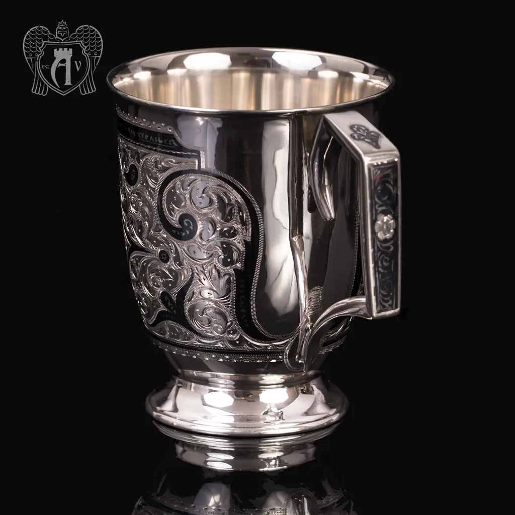 Большая кружка из серебра для напитков  «Гранд» - фото 2