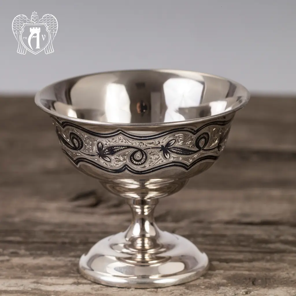 Вазочка серебряная для варенья «Чайная» - фото 2