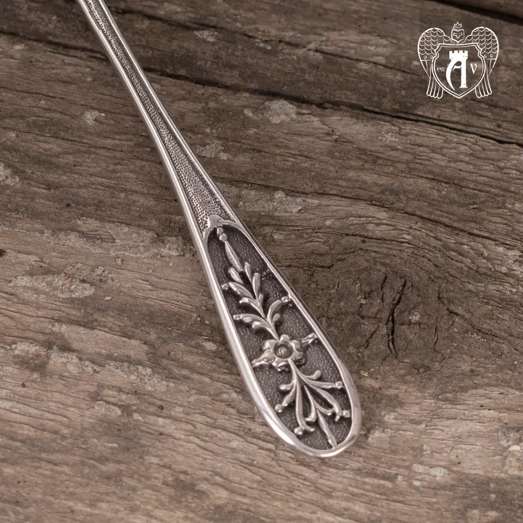 Серебряная чайная ложка  «Ромашки» - фото 3