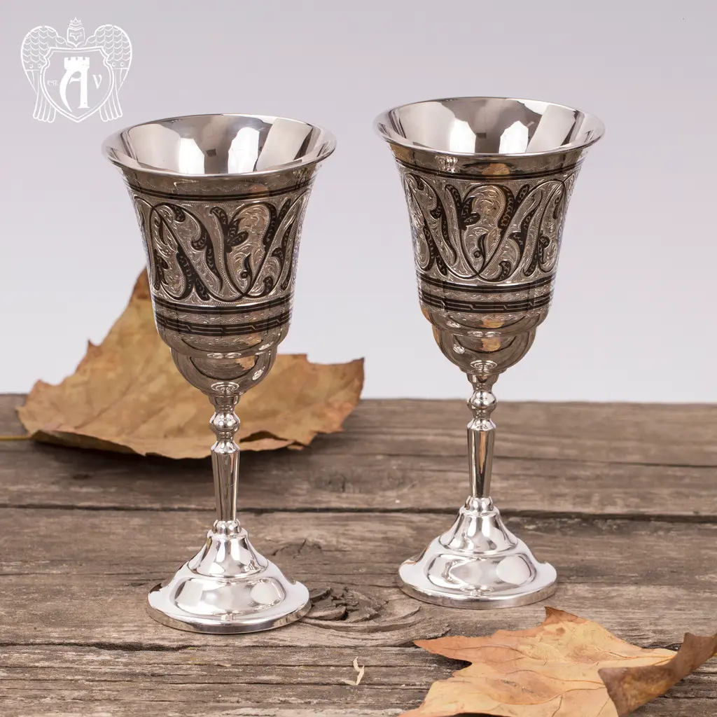 Серебряные фужеры «Торжество» пара - фото 3