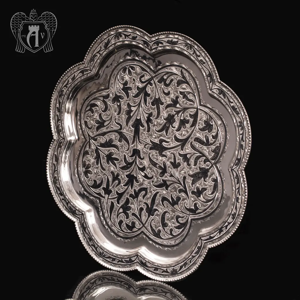 Серебряные бокалы»Roederer» набор 6 шт с подносом - фото 3