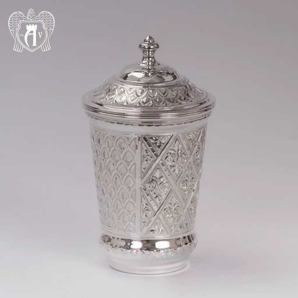 Серебряный стакан «Живой источник» из чистого серебра 999 пробы - фото 3