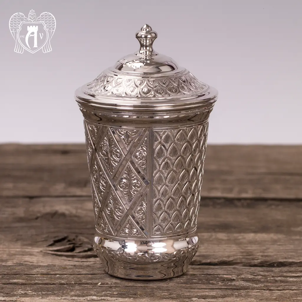 Серебряный стакан «Живой источник» из чистого серебра 999 пробы - фото 4