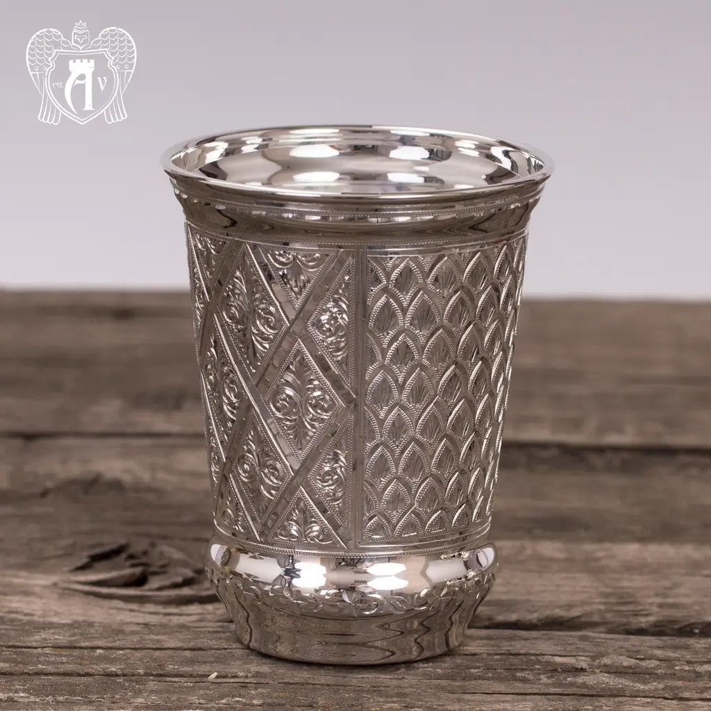 Серебряный стакан «Кристалл» из чистого серебра 999 пробы - фото 2