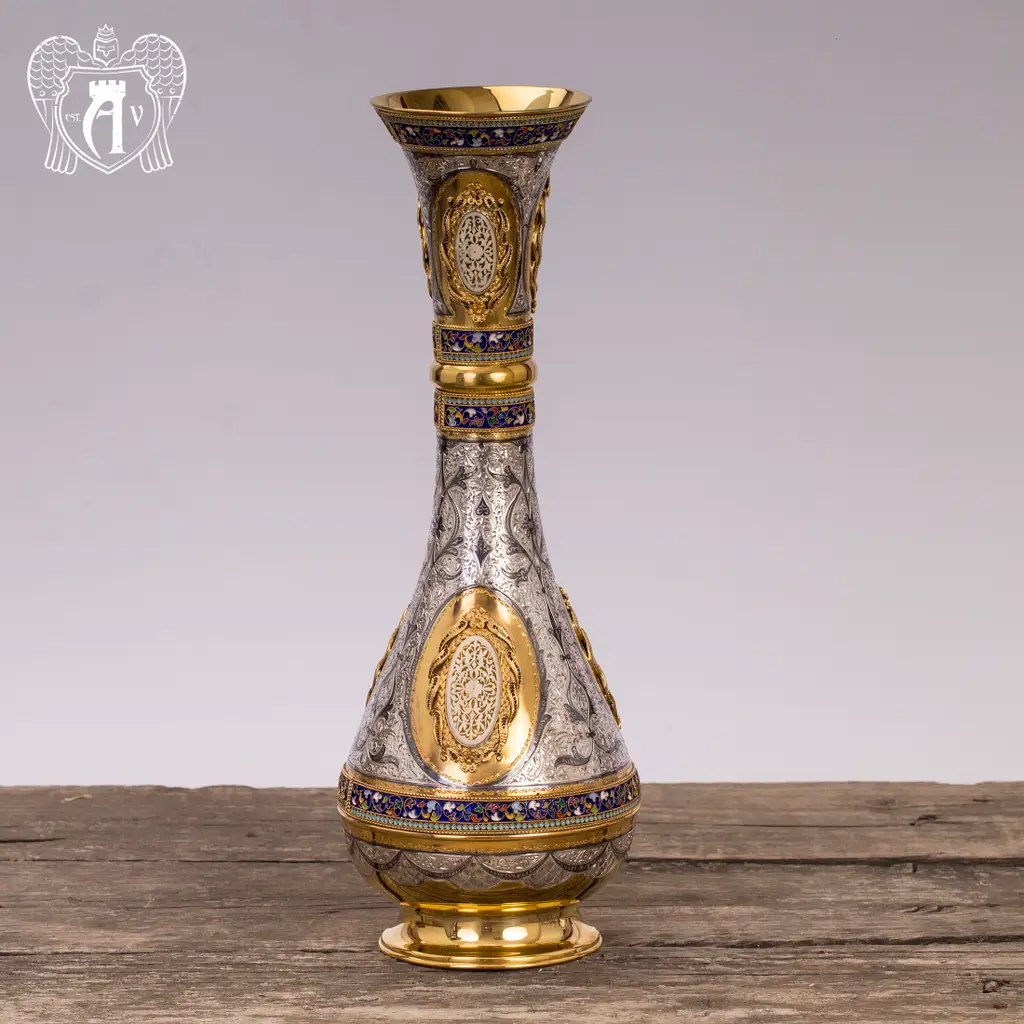 Ваза из серебра с эмалью «Таис» - фото 2