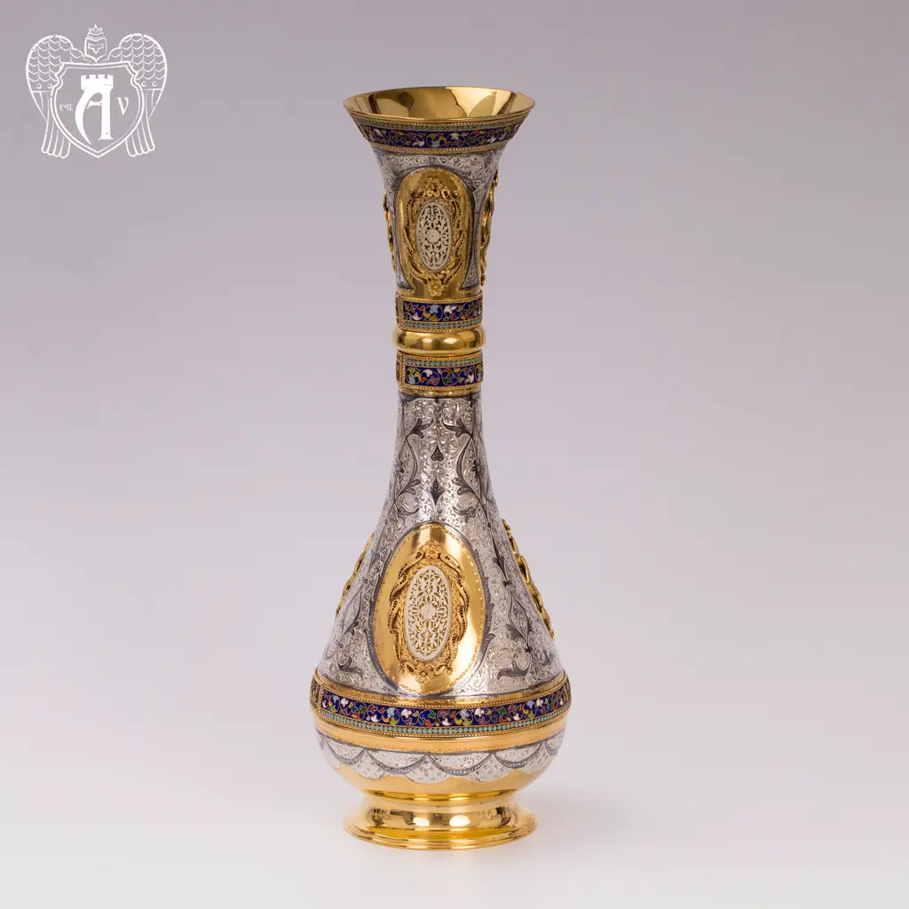Ваза из серебра с эмалью «Таис» - фото 4