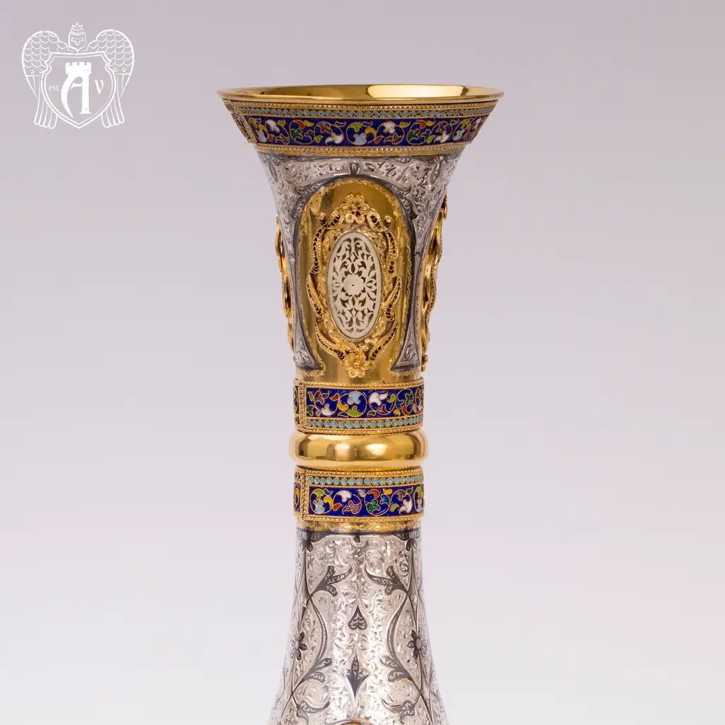 Ваза из серебра с эмалью «Таис» - фото 5