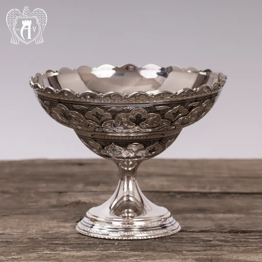 Конфетница из серебра для фруктов и сладостей «Мишель» - фото 2