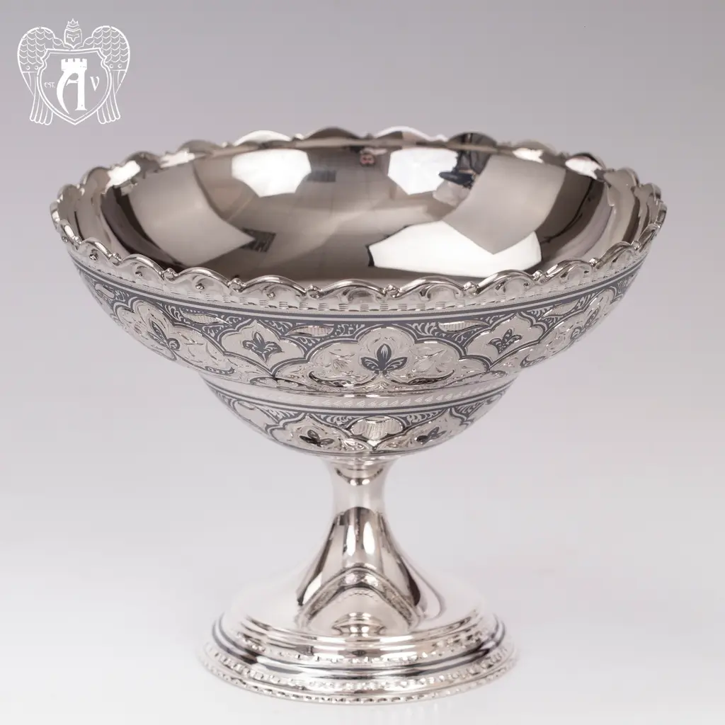 Конфетница из серебра для фруктов и сладостей «Мишель» - фото 3