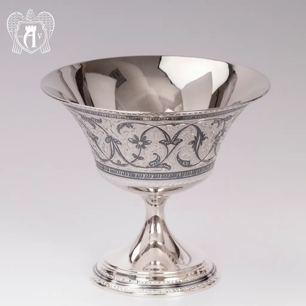 Конфетница из серебра для фруктов и сладостей «Селин» - фото 2