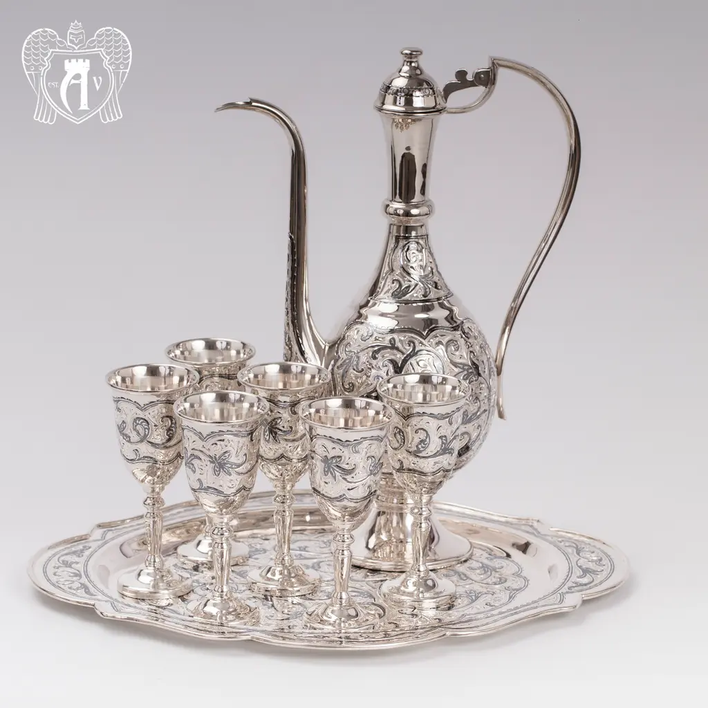 Коньячный сервиз из серебра  «Бристоль» - фото 4