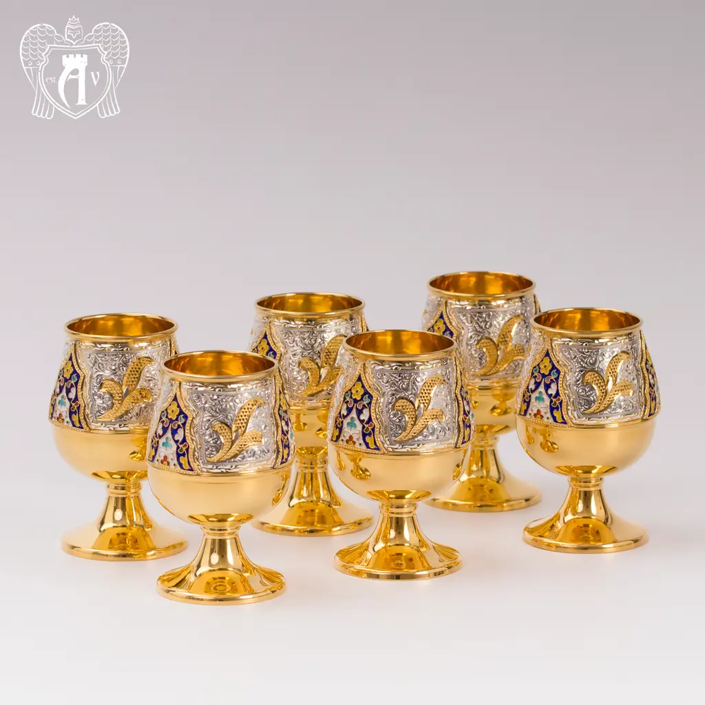 Набор  серебряных бокалов «Флоренция» 6 шт - фото 5