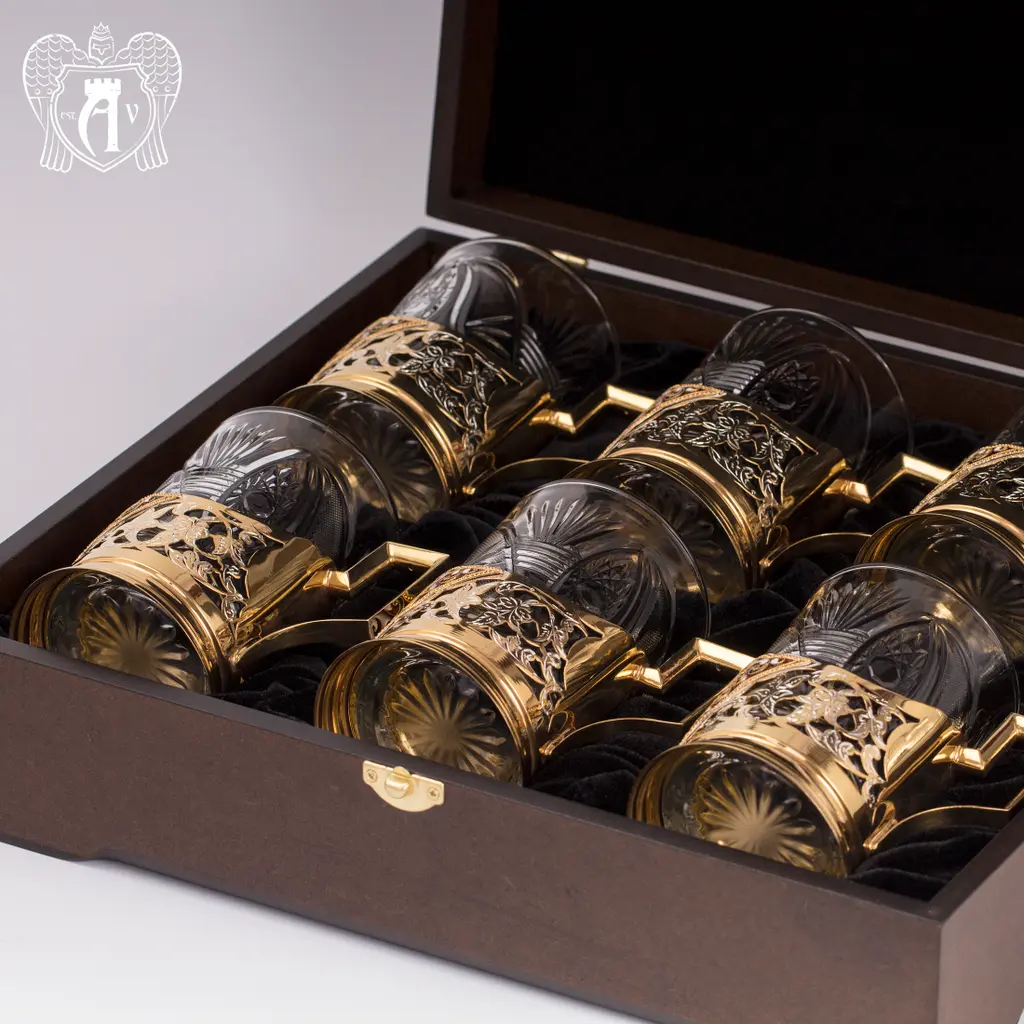 Набор подстаканников из  серебра «Королевский» - фото 3