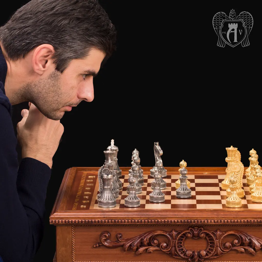 Шахматы из серебра ( филигрань) «Мирный воин» - фото 5