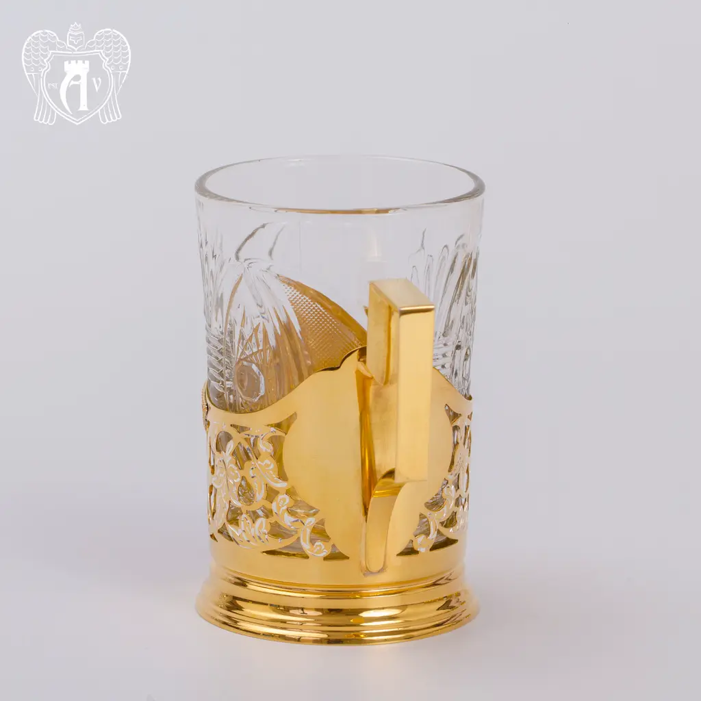 Подстаканник из серебра с эмалью «Королевский» - фото 3