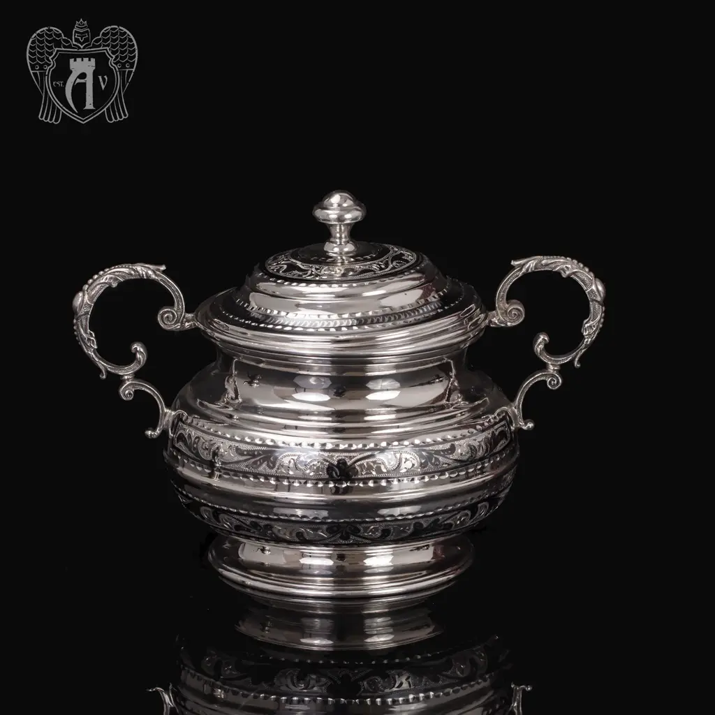 Сервиз серебряный чайный «Чайная церемония» - фото 3