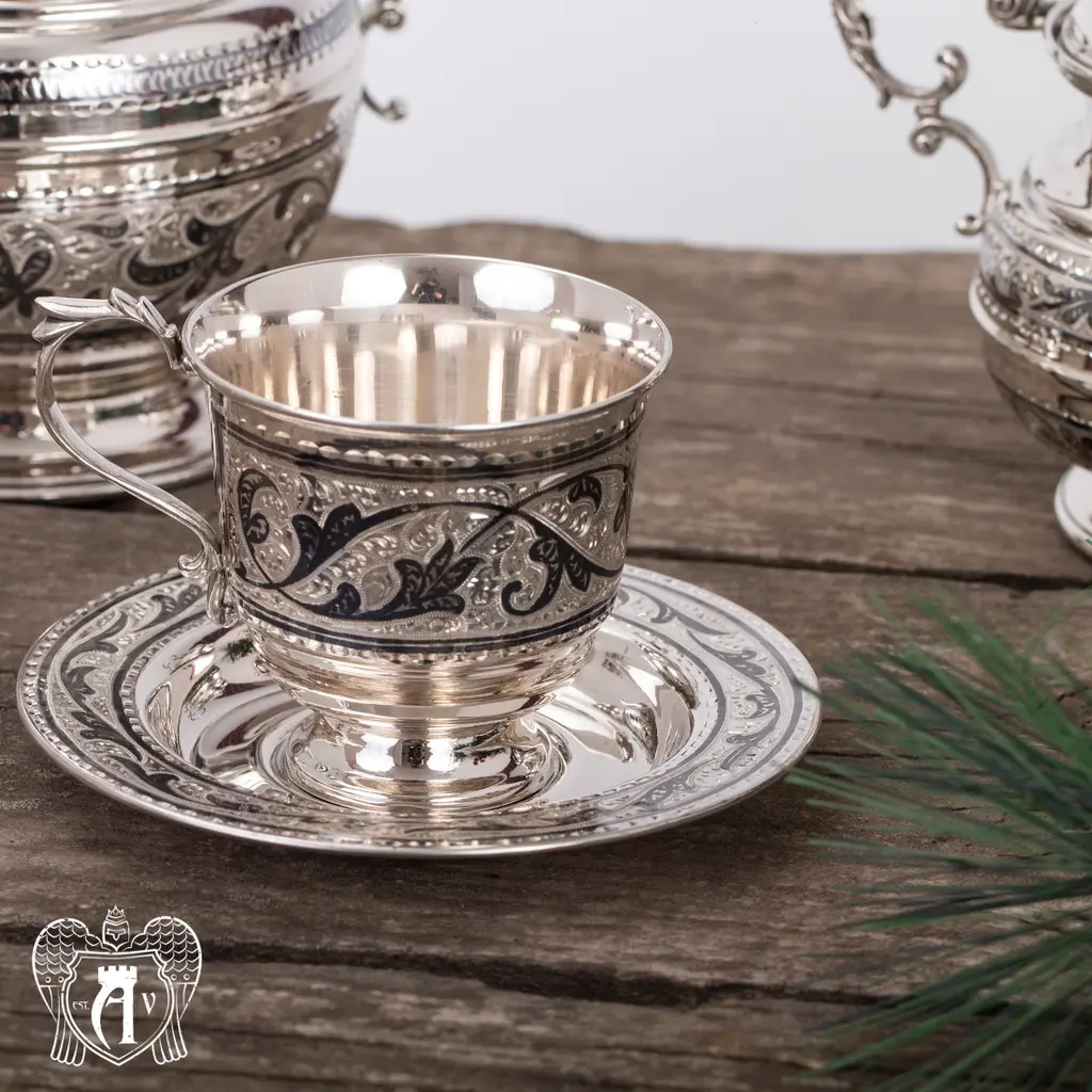 Сервиз серебряный чайный «Чайная церемония» - фото 4