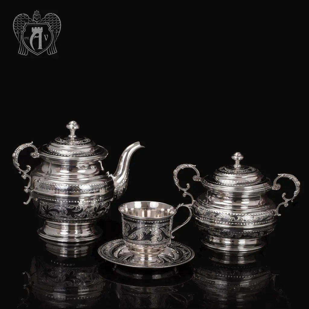 Сервиз серебряный чайный «Чайная церемония» - фото 5