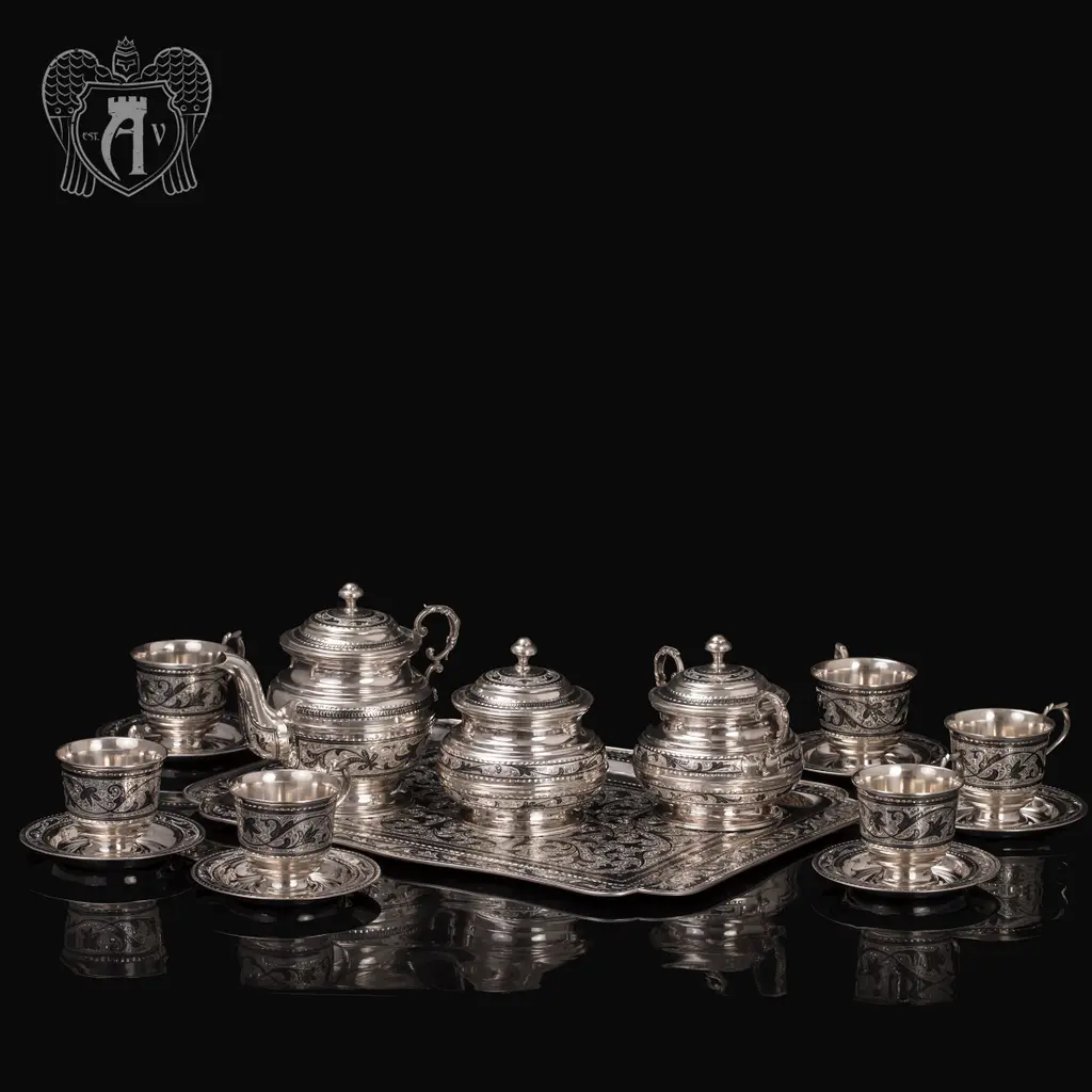 Сервиз серебряный чайный «Чайная церемония» - фото 2